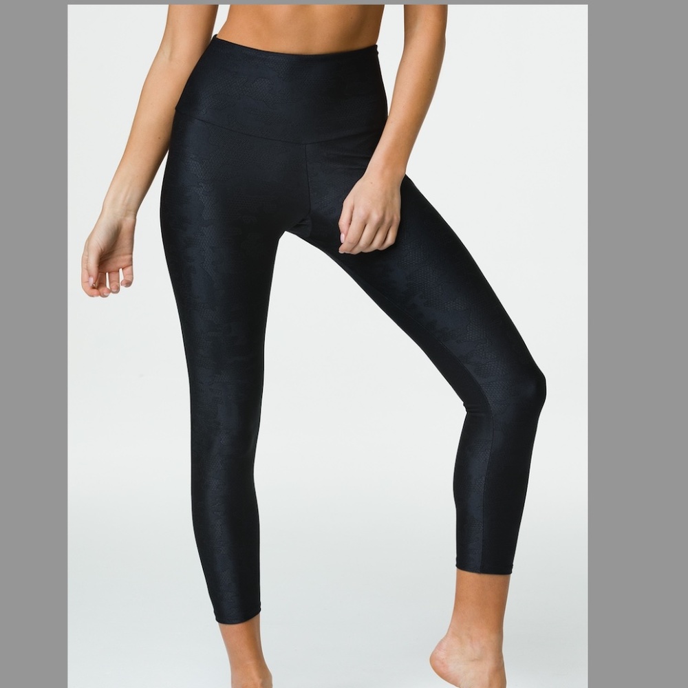 High Waisted Jacquard Camp Legging
